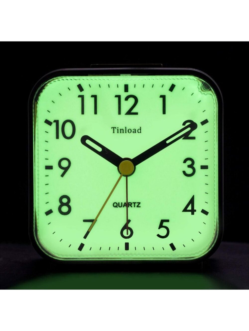 Compact Silent Travel Alarm Clock - Battery Operated, Gentle Wake, Snooze, Glow